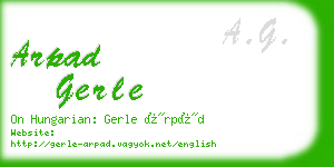 arpad gerle business card